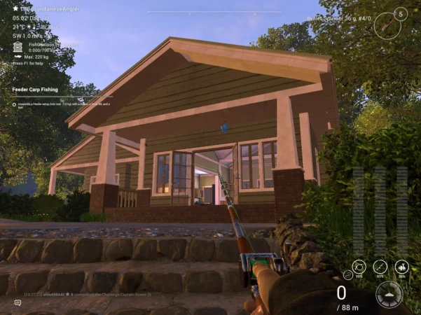 Exterior of the Angler's House at the Home Sweet Home location on Lone Star Lake