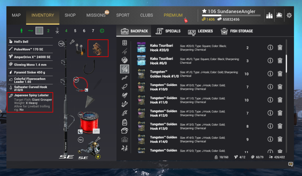 Giant Grouper in-game info and preferred baits in Fishing Planet