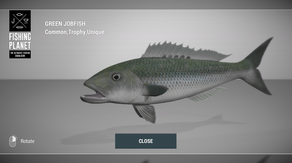 Green Jobfish 3D model in Fishing Planet at Kaiji No Ri