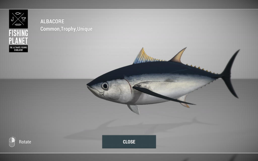 Albacore 3D model in Fishing Planet at Kaiji No Ri