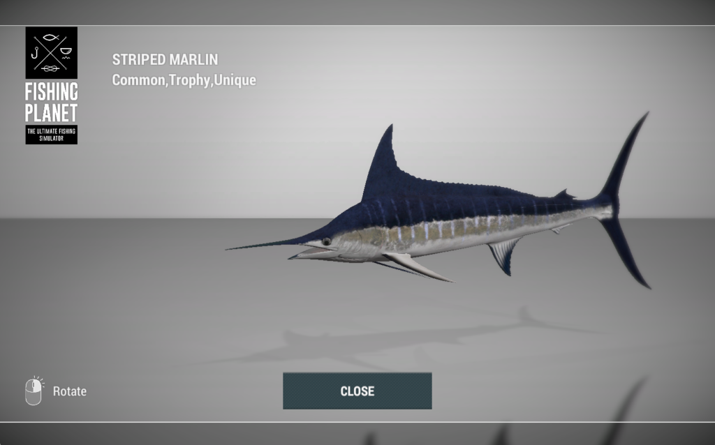 Striped Marlin 3D model in Fishing Planet at Kaiji No Ri
