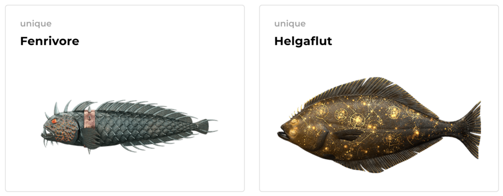 Fenrivore and Helgaflut unique monster fish at Skarland Fjord in Fishing Planet